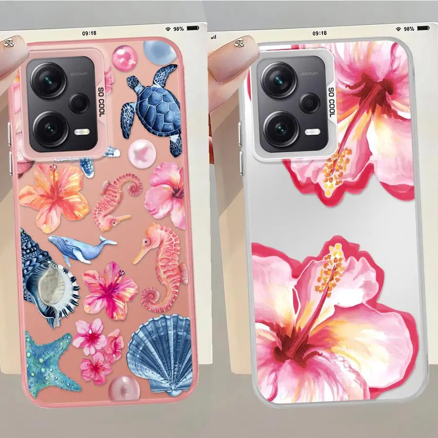 Funda para Xiaomi Redmi 9T A1 A2 Plus 9C A5 K60 12C 13C 14C 10C funda trasera para teléfono con estampado de dibujos animados patrón de estrella de mar