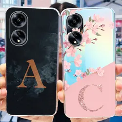 Funda de Silicona Transparente para OPPO A98 5G con Flores