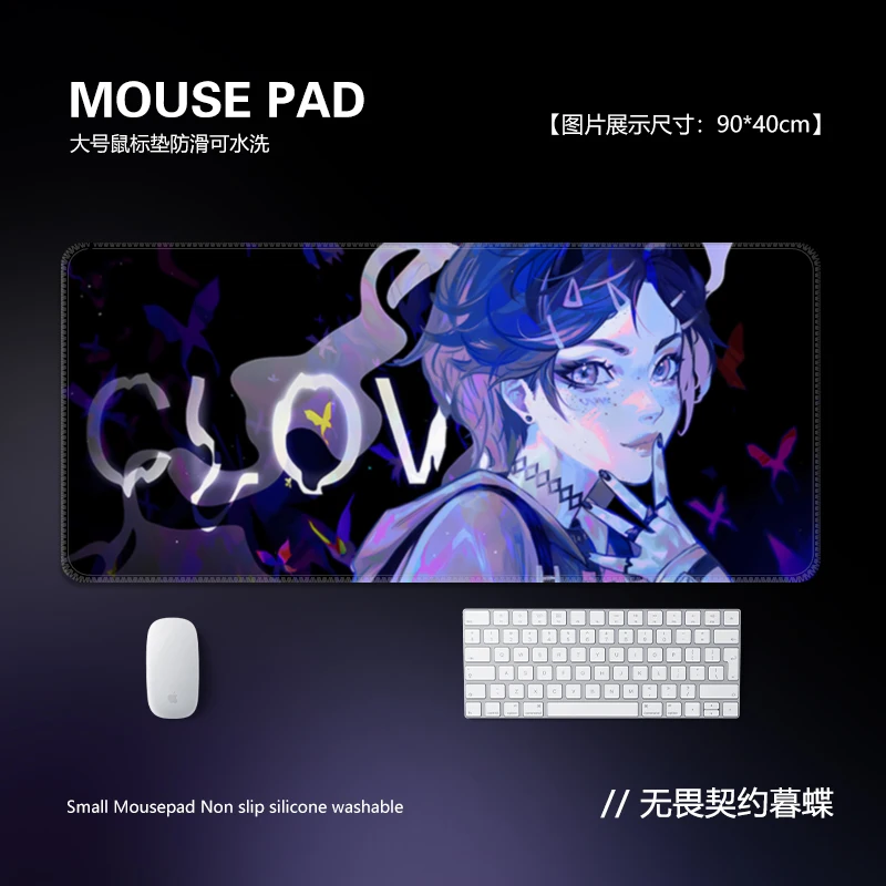 Valorant-alfombrilla de ratón personalizada para ordenador portátil, alfombrilla de goma para escritorio, teclado de Anime, accesorios para juegos, regalos - imagen 5