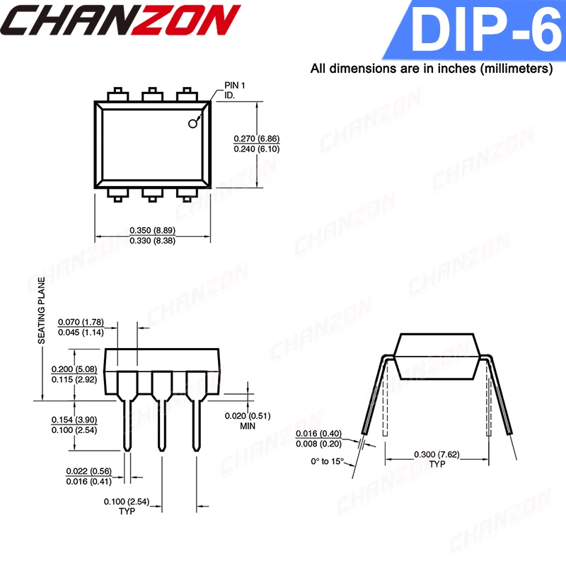 10 Uds optoacoplador 4n25 EL4N25 4n25m DIP6 DIP-6 optoaislador fotovoltaico optoacoplador nuevo y Original IC en Stock Chanzon - imagen 2