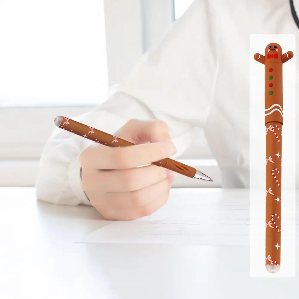 Instrumento de escritura borrable, juego de bolígrafos de Gel borrables festivos para estudiantes, suministros de oficina, bolígrafos temáticos navideños de 0,4mm