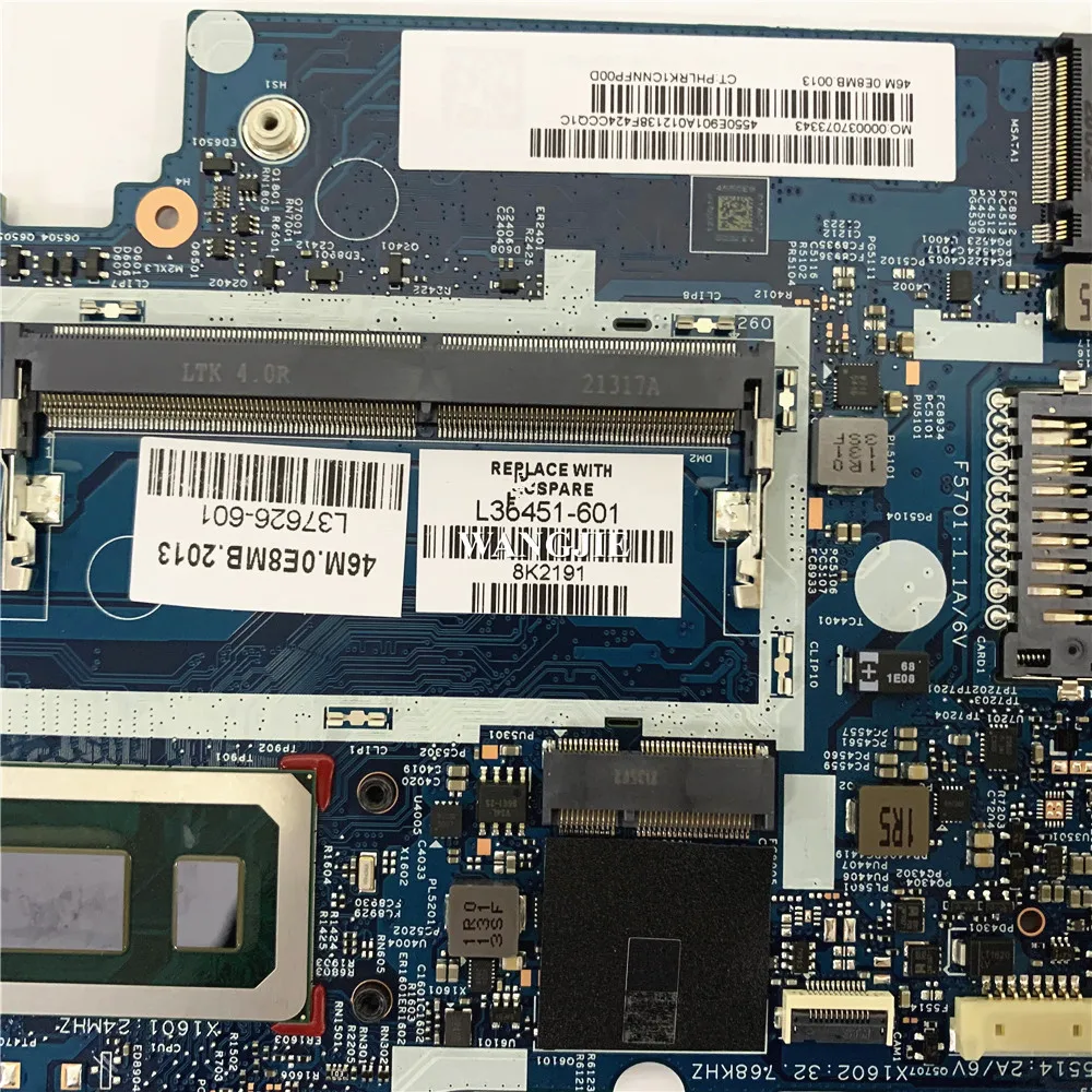 Para HP Pavilion X360 14-CD 14M-CD L36451-601 L36451-001 L37627-601 placa base para ordenador portátil 18737-1 MX130 2GB GPU DDR4 - imagen 3