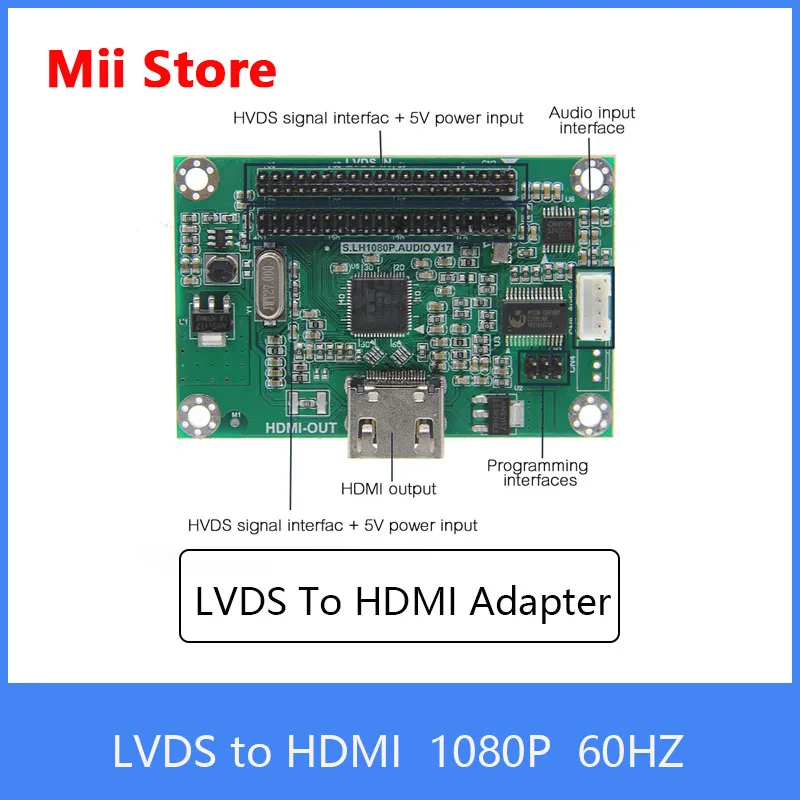 Convertidor de placa adaptadora Compatible con LVDS a HDMI Compatible con resolución 1080P 720P compatible con Raspberry Pi - imagen 5