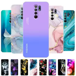 Xiaomi Redmi 9 Funda TPU Transparente Mármol Acuarela Antigolpes