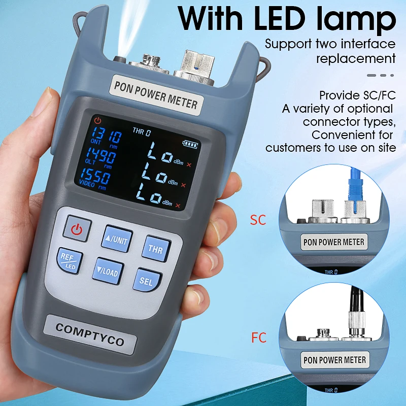 AUA-330U/AUA-330A medidor de potencia óptica PON comunicación de fibra óptica herramienta de prueba de fibra óptica FTTX/ONT/OLT 1310/1490/1550nm - imagen 5