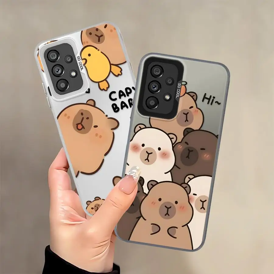 Funda para Samsung Galaxy A51 A52 A71 A54 A55 A10 A20 A06 A07 A30 A50 A04 A05 A02 A03 A56 A72 funda trasera para teléfono Capibala bonita