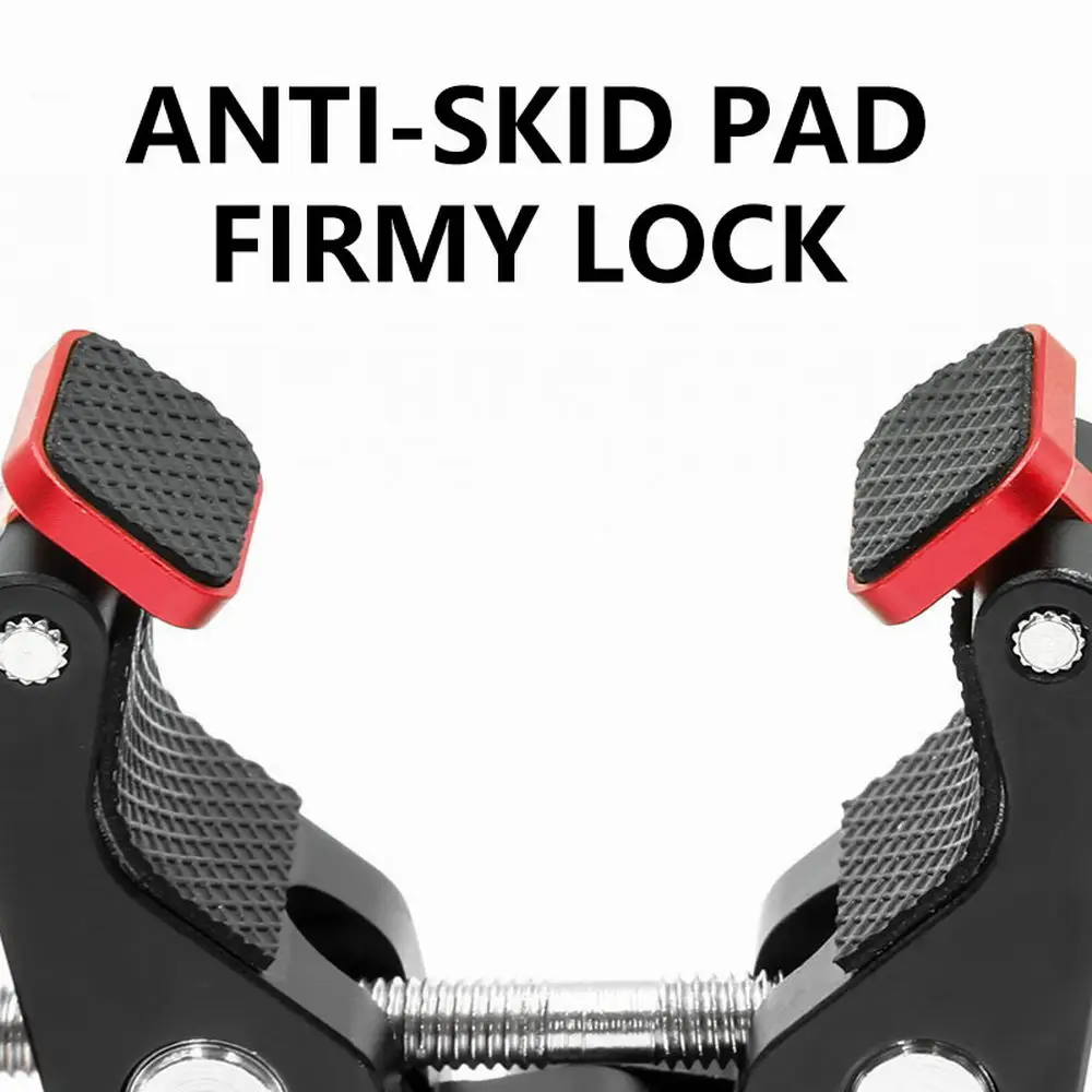 Nuevo soporte de súper abrazadera de aluminio con Clip hembra de 3/8 "y 1/4" para trípode de cámara mesa de escritorio brazo mágico soporte de estudio de vídeo bicicleta - imagen 4