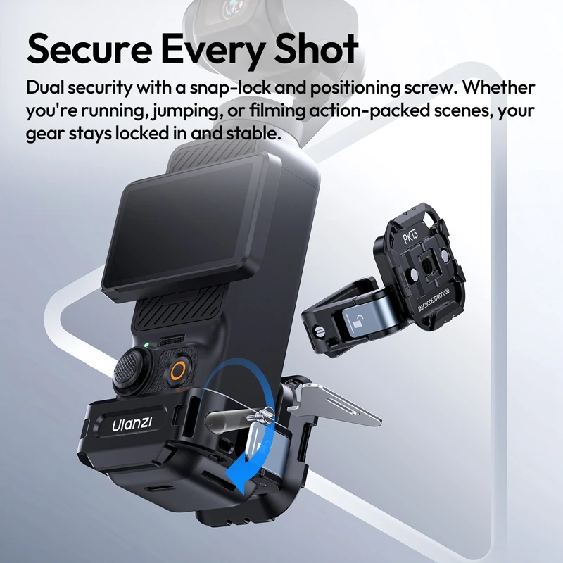 Ulanzi PK13 Uka Adaptador de expansión de liberación rápida para DJI Pocket 3 Vlog para transmisión en vivo al aire libre para fotografía Cámara de acción - imagen 3