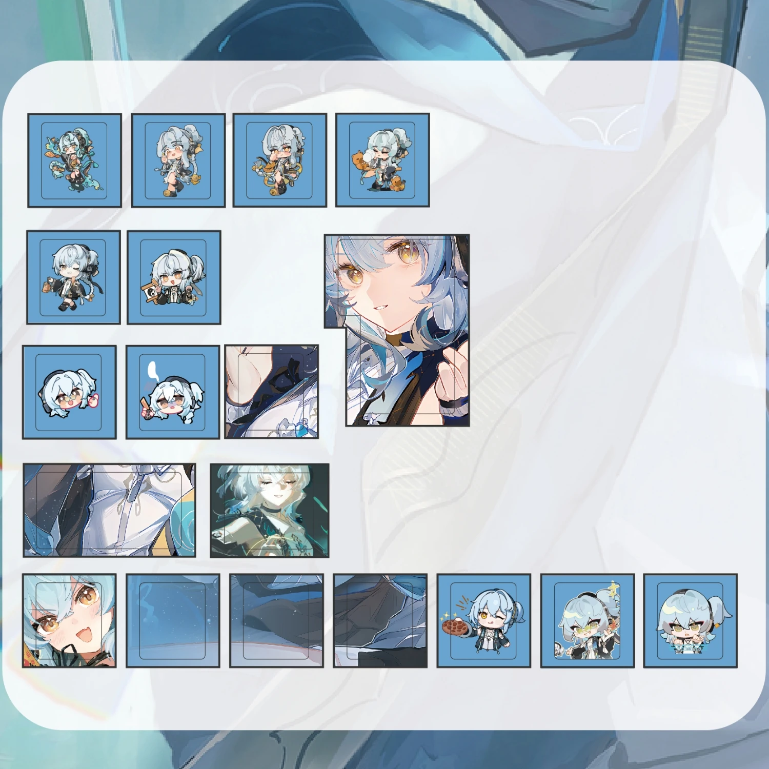 MAIMOOO Wuthering Waves Buling Keycaps Cherry Profile dibujos animados Anime juego Keycap PBT sublimación azul tapas de teclado mecánico - imagen 5