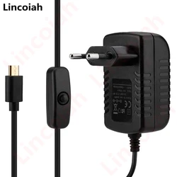 Fuente Alimentación Micro USB 5V 3A Interruptor Raspberry Pi 3 B+