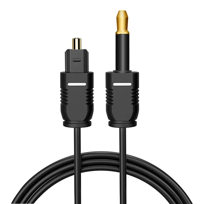 Cable de Audio Toslink con enchufe de 3,5mm, Cable de fibra óptica SPDIF Digital chapado en oro para altavoz, reproductor Blu-ray, amplificador de potencia Xbox - imagen 2