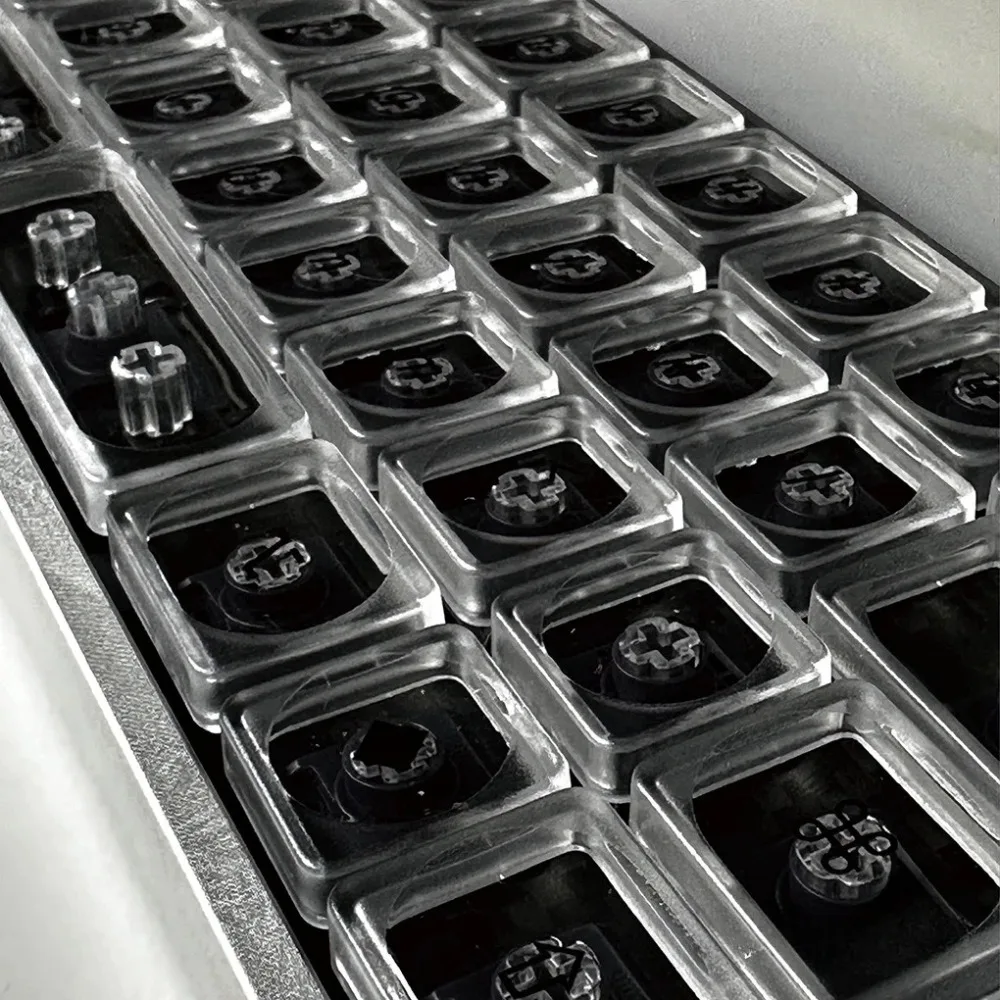 LCK-teclas transparentes para Cherry Kailh ChocV2, teclas de barra espaciadora de perfil bajo, 1u/1.25u/1.75u/2u/2.25u/2.75u/6.25u, sin tallado, PCT - imagen 3