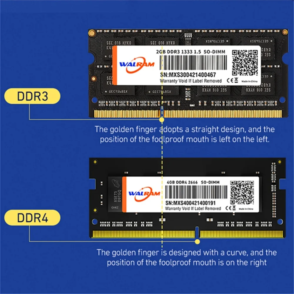 Walram-Memoria RAM DDR3L para portátil, 8GB, 4GB, 1,35 V, 204 Pines, 1600MHz, PC3L, Sodimm - imagen 3