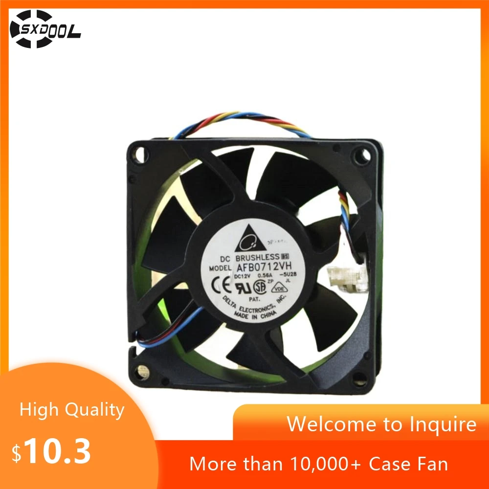 Afb0712vh 70mm 7cm PWM Cpu disipador de calor ventilador para Delta 7025 7cm 12V 0.56a ventilador de bola de caja 70X70X25mm