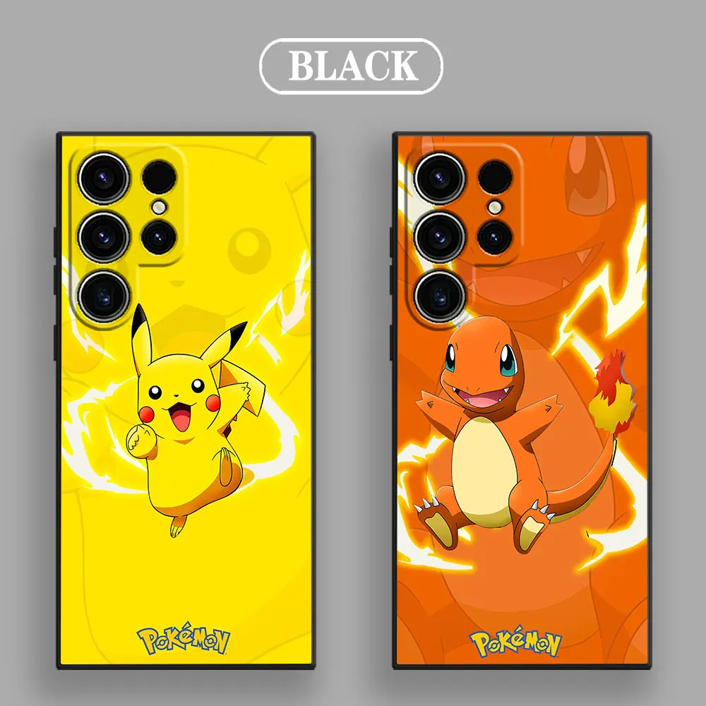 Funda suave de Pokemons Pikachu Blastoise Anime S25 para Samsung Galaxy S24 S23 S20 S21 FE S22 S25 Ultra 5G S10 Plus, funda negra para teléfono - imagen 3