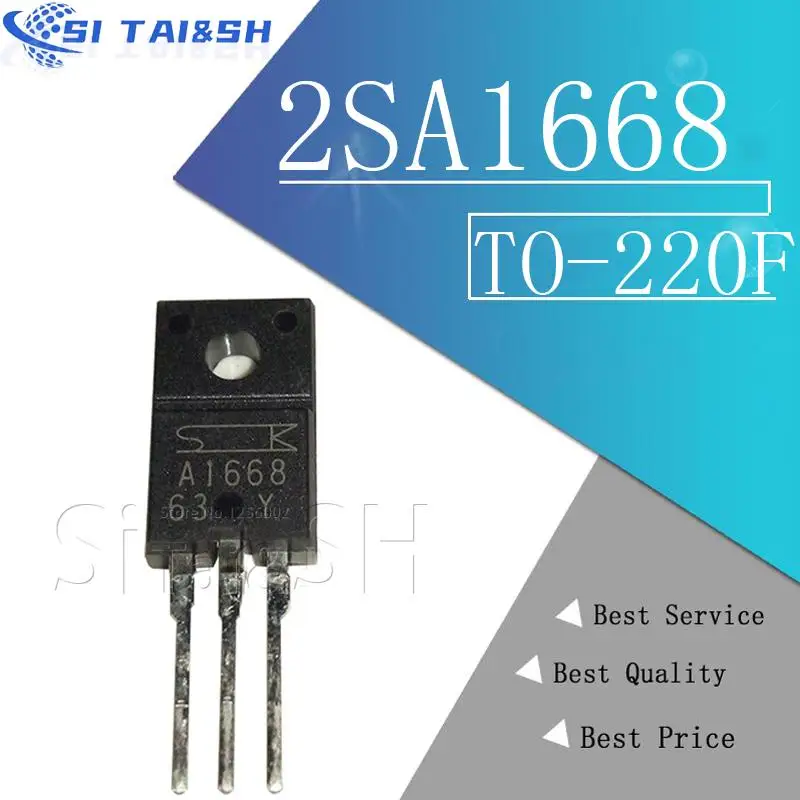 Si Tai & SH 10 Uds 2SA1668 A1668 2A 200V PNP TO-220F circuito integrado