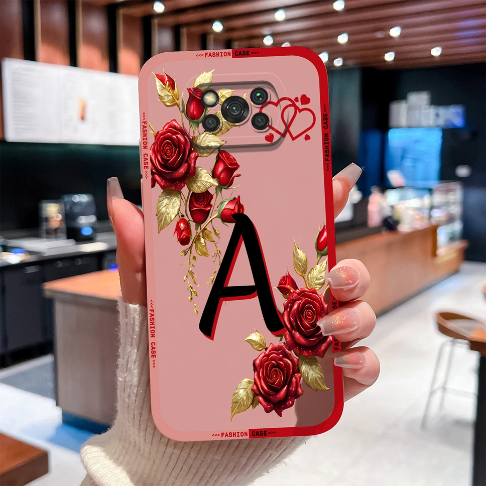 Para Xiaomi Poco X3 Pro NFC X3 GT funda de teléfono letras creativas suave silicona líquida carcasa de alta calidad para Poco X 3 - imagen 4