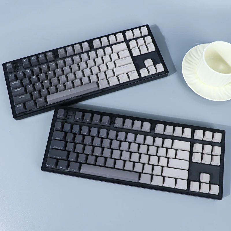 Polar Day PLUS Keycaps OEM perfil minimalista gris gradiente Keycaps MAC Side Top PBT retroiluminado Keycap para teclado MX - imagen 3