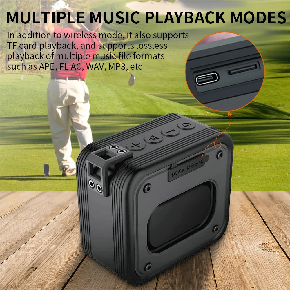 Mini altavoces Bluetooth, Woofer portátil para juegos, Golf al aire libre, succión magnética, Subwoofer impermeable para fiestas, sonido, teléfono móvil - imagen 5
