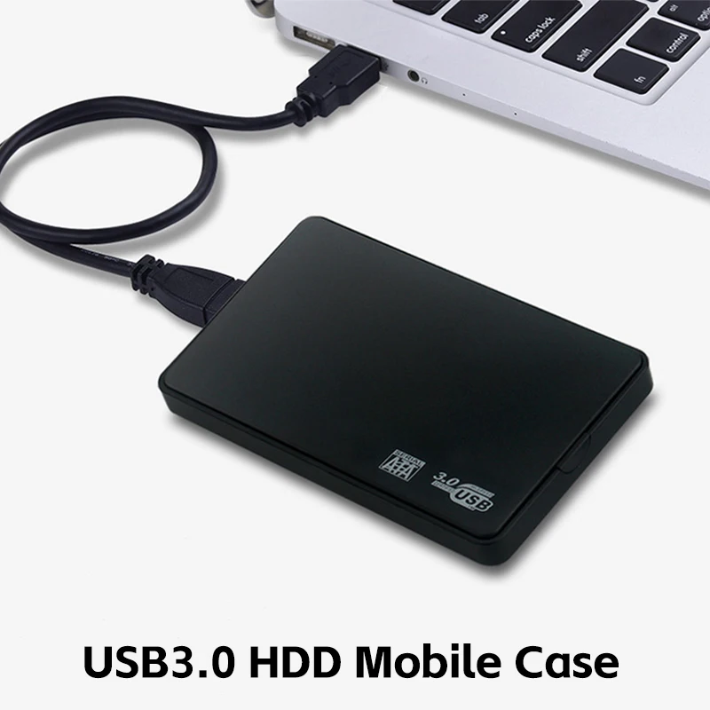 Caja de disco duro externo USB 3,0 HDD, carcasa SATA de plástico de 2,5 pulgadas, transmisión de alta velocidad SSD, soporte para ventana, Mac y Android