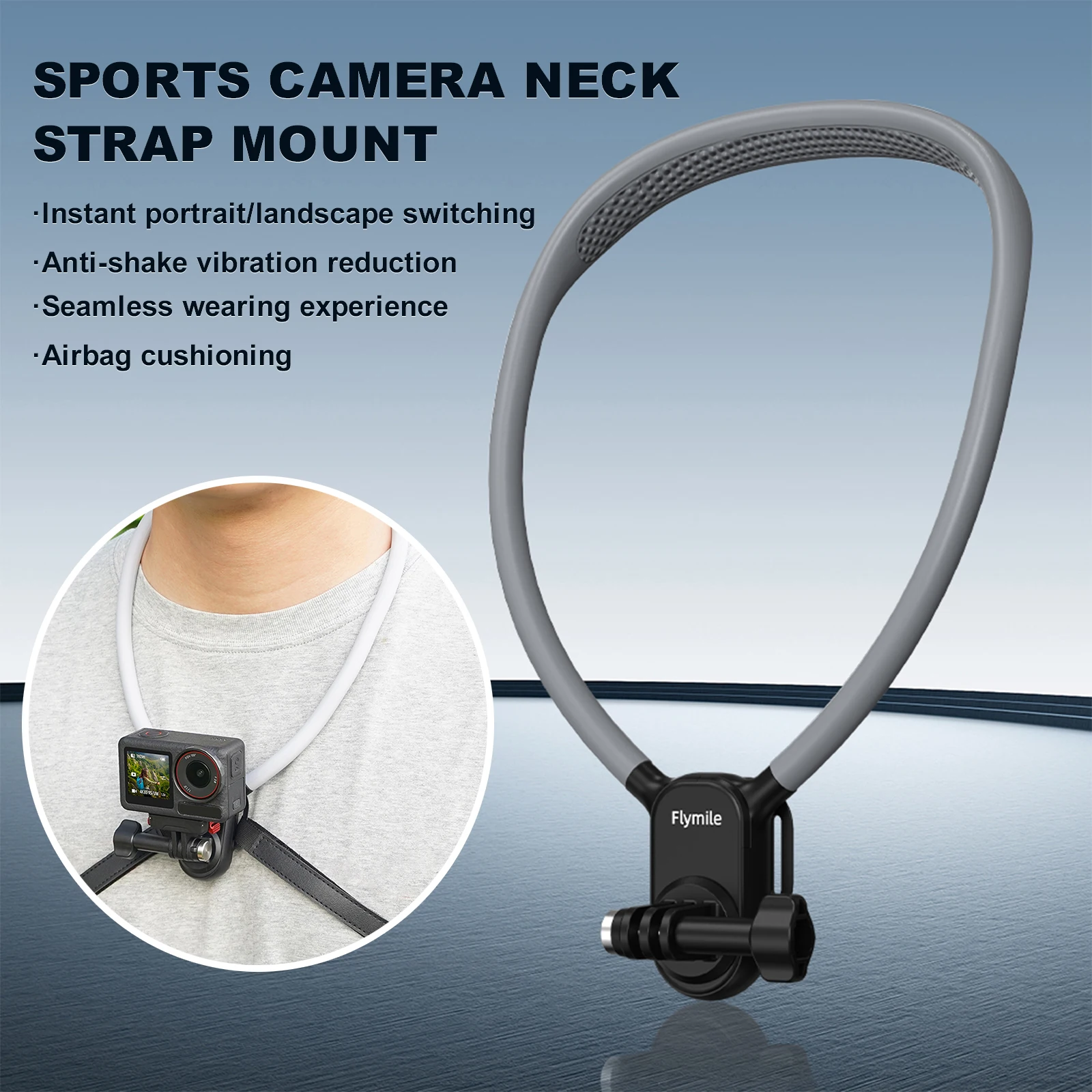 Soporte de montaje en cuello para DJI Action 5 Pro/Osmo 360, soporte para Grabación de Vlog, correa para el pecho, accesorios para correr y grabar - imagen 3