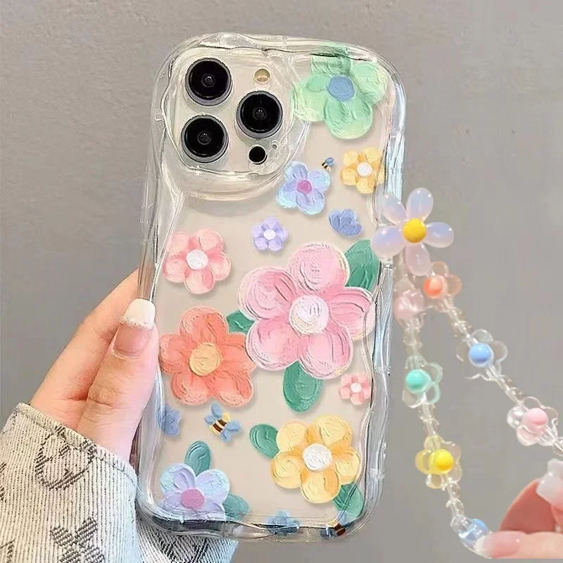 Funda de pulsera Floral para Motorola Moto Edge 50 Fusion 5G Pro Ultra G84 E13 G35 G22 G14 G30 G53 G60 G05 G15 G54 G34 E22 G35 G75 - imagen 3