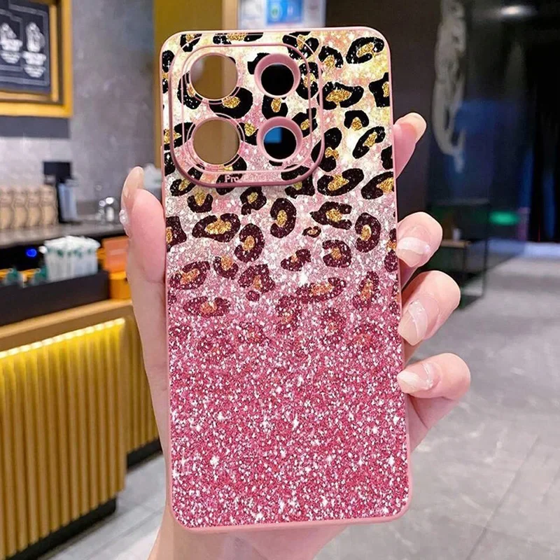 Para iPhone 14 Pro Max fundas con estampado de guepardo patrón de leopardo funda de teléfono para iPhone 11 12 13 15 16 16E XS X XR 7 8 Plus cubierta mate - imagen 3