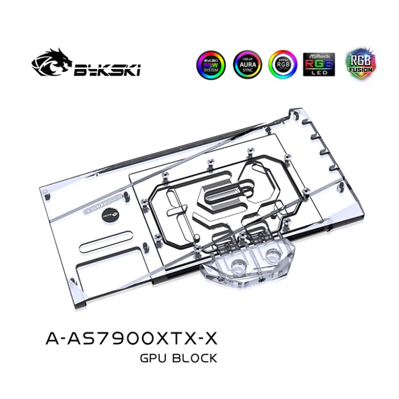 Bykski-bloque de agua para ASUS TUF Radeon RX 7900 XT / XTX GAMING OC GPU Card/radiador de refrigeración de cobre RGB AURA/ A-AS7900XTX-X - imagen 4