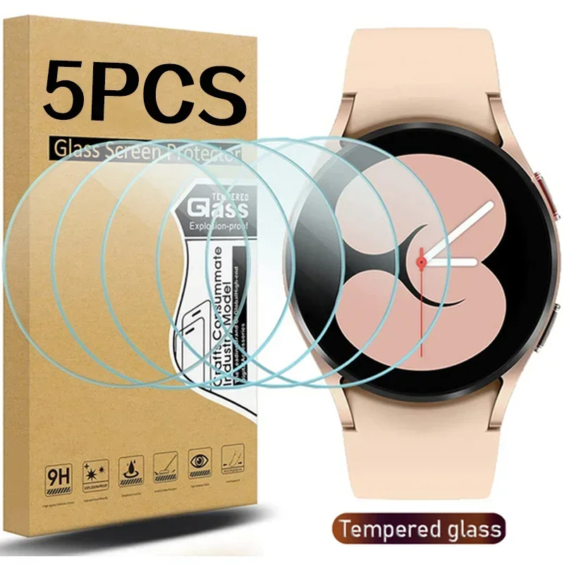 Vidrio templado 9H para Samsung Galaxy Watch 4 5 6 7 40/44mm Classic 42/46mm Watch 3 41/45mm película antiarañazos protectores de pantalla HD - imagen 2
