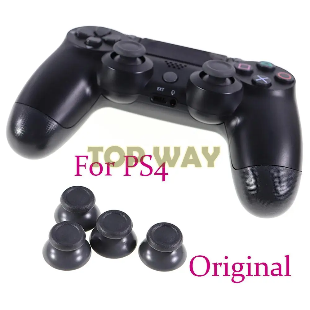 2 uds negro gris Original para PS4 cubierta analógica 3D Thumb Stick Joystick tapa de seta para controlador Sony PlayStation 4 - imagen 2