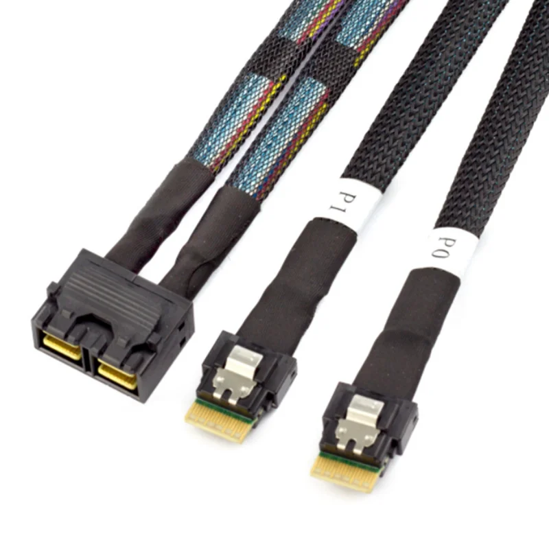MINI SAS HD SFF-8643 8I, convertidor 2X Slimline SAS SFF-8654 4I, cable de conexión de servidor - imagen 5