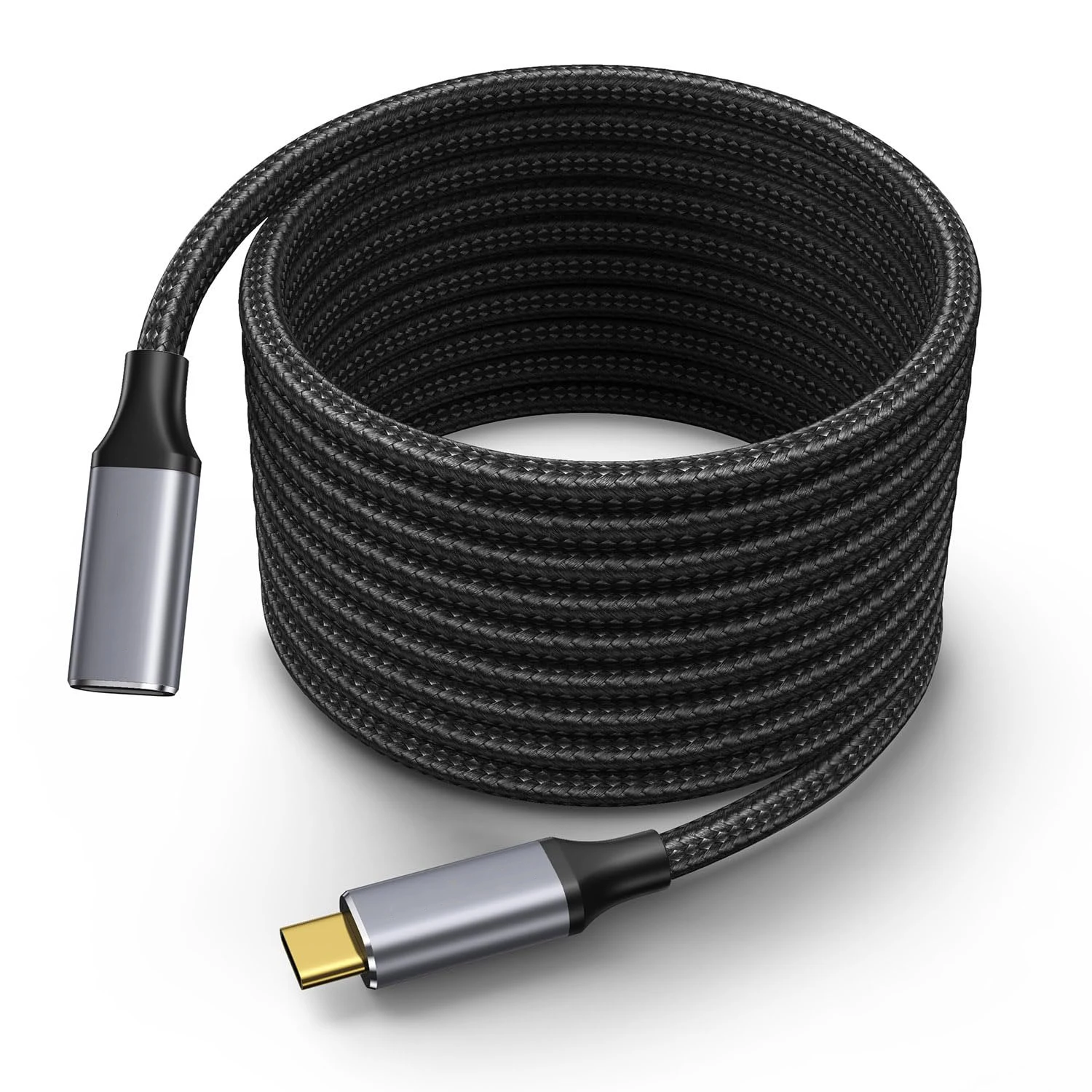 Cable de extensión USB C de 3M/10 pies USB 3,2/10Gbps 100W transferencia de datos de carga rápida y Cable trenzado de sincronización de vídeo 4K @ 60Hz para ordenador portátil VR