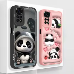 Funda Panda de Silicona para Xiaomi Redmi Note 11