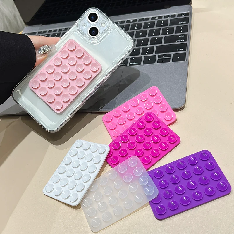 Funda de teléfono con ventosa de silicona para iPhone 15 11 13 12 14 16 Pro Max 7 8 Plus 16e XR XS X SE 2022, cubierta transparente antideslizante - imagen 3