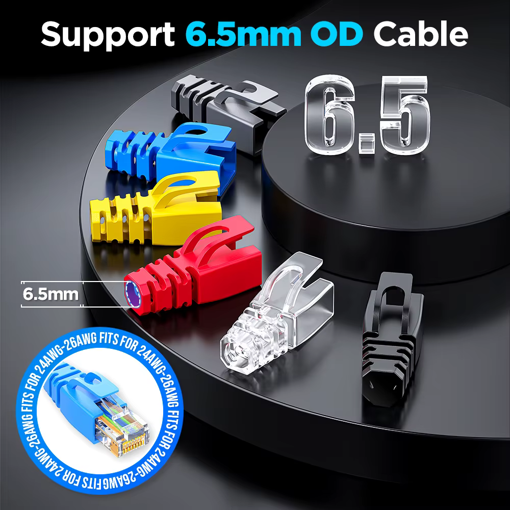 AMPCOM Cubiertas protectoras RJ45 CAT5/5e/6 - Plástico - imagen 2