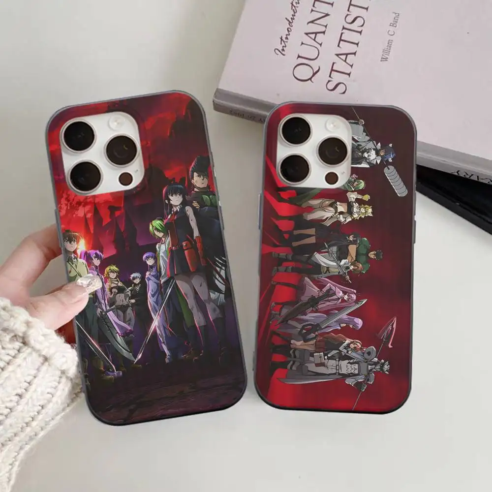 ¡Anime Akame Ga mata! Funda de teléfono con patrón corrugado para iPhone 17 Air 16 15 14 13 Plus Pro Max, cubierta mate a prueba de golpes