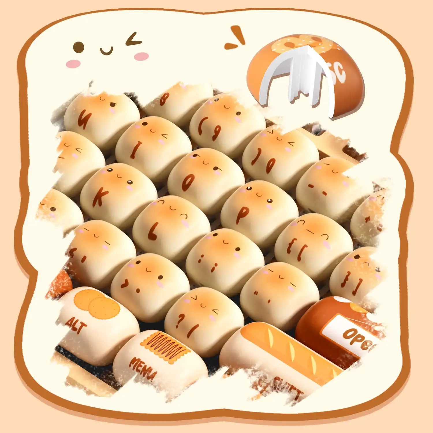 Akko MonsGeek MG75W Bun Wonderland Teclado mecánico 75% 83 teclas intercambio en caliente USB tipo C/2,4G teclado inalámbrico de doble modo para juegos - imagen 5