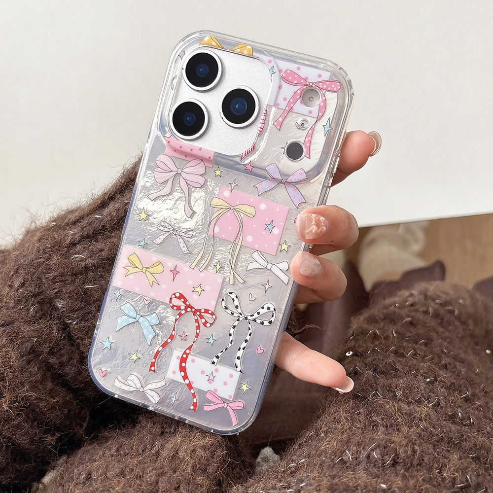 Funda de teléfono con estampado de lazo colorido para iPhone 17promax 14 15 16 Pro Max 17Pro, Funda protectora a prueba de golpes - imagen 2