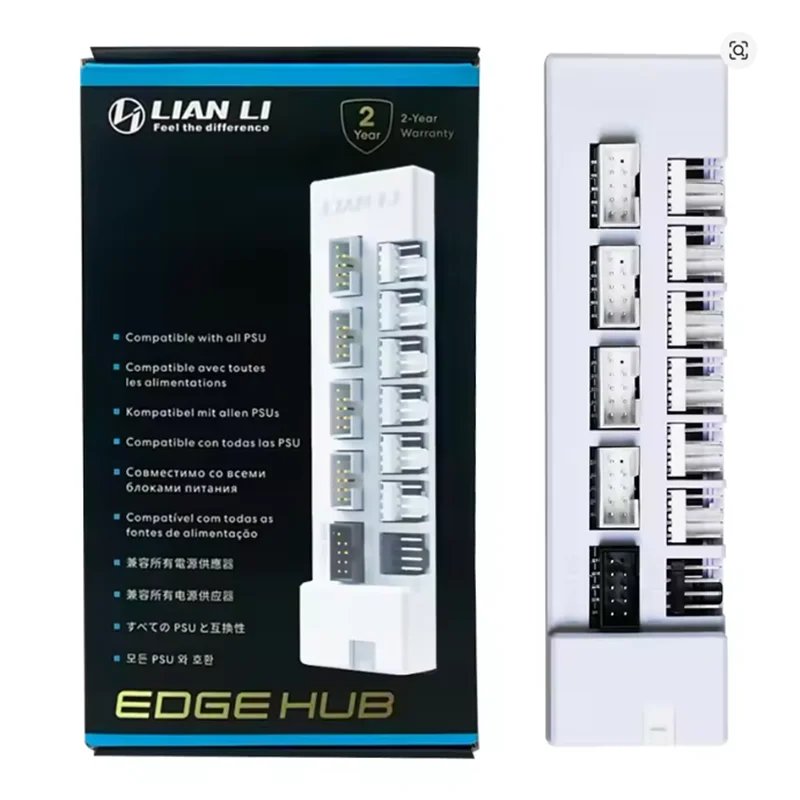 Lian Li Edge Hub Modular Usb y ventilador Pwm Hub, conector Edge Gold PSU, concentrador de ventilador de computadora de escritorio, expansor. - imagen 2