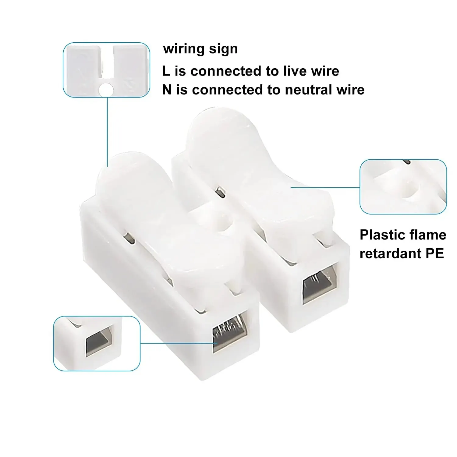 Conector de cable de bloqueo de empalme rápido, bloque de barrera de Terminal de tornillo para tira de luz LED, conexión de cable, CH1, CH2, CH3, 20/50 piezas - imagen 4