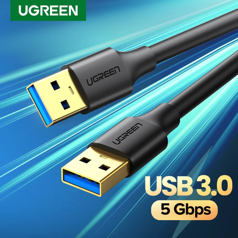 Ugreen-Cable de extensión USB A USB tipo A macho, extensor USB 3,0 2,0 para radiador, disco duro, TV Box, USB 3,0