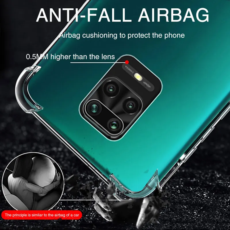 Funda a prueba de golpes para Xiaomi Redmi Note 9, 8, 7, 6 Pro Max, 8A, 9S, funda transparente para Xiaomi Mi 8, 9, 10 Lite, mi 9t - imagen 3