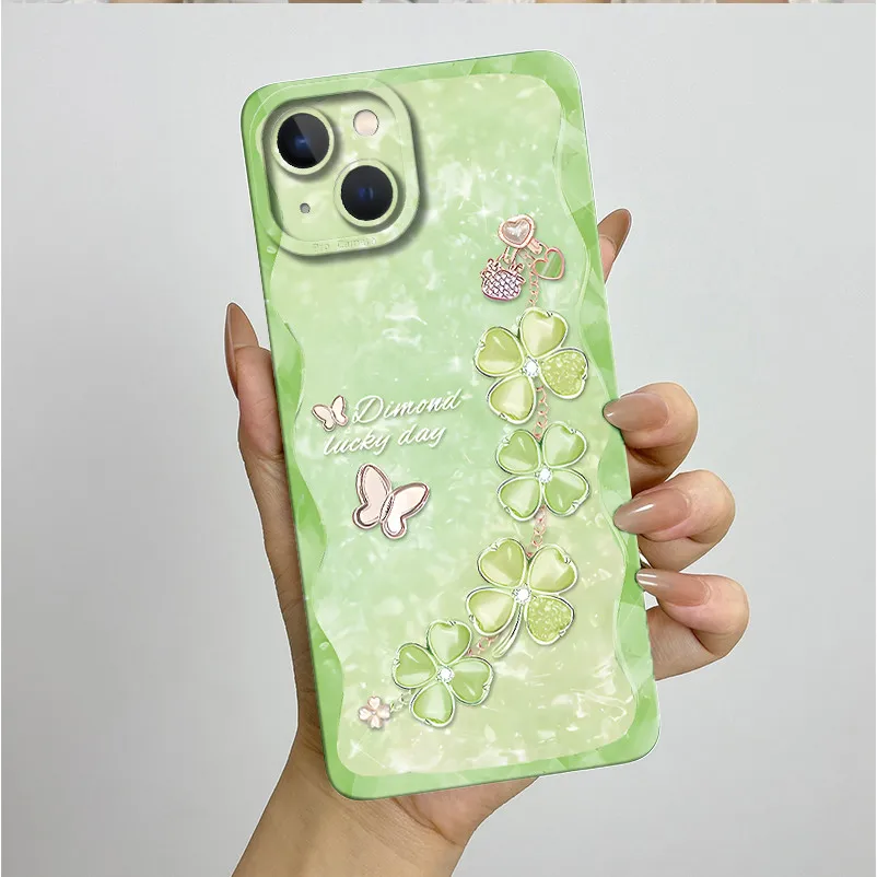 Para iPhone 14/14 Plus funda de teléfono estilo estético de moda suave silicona líquida a prueba de golpes Fundas protectoras traseras antideslizantes - imagen 2