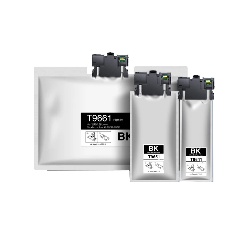 Bolsa de tinta T9641 T9651 T9661 Compatible con tinta de pigmento completo con Chip para Epson WF M5299 M5799DWF M5299DW M5298DW M5799 M5298 Priner - imagen 5
