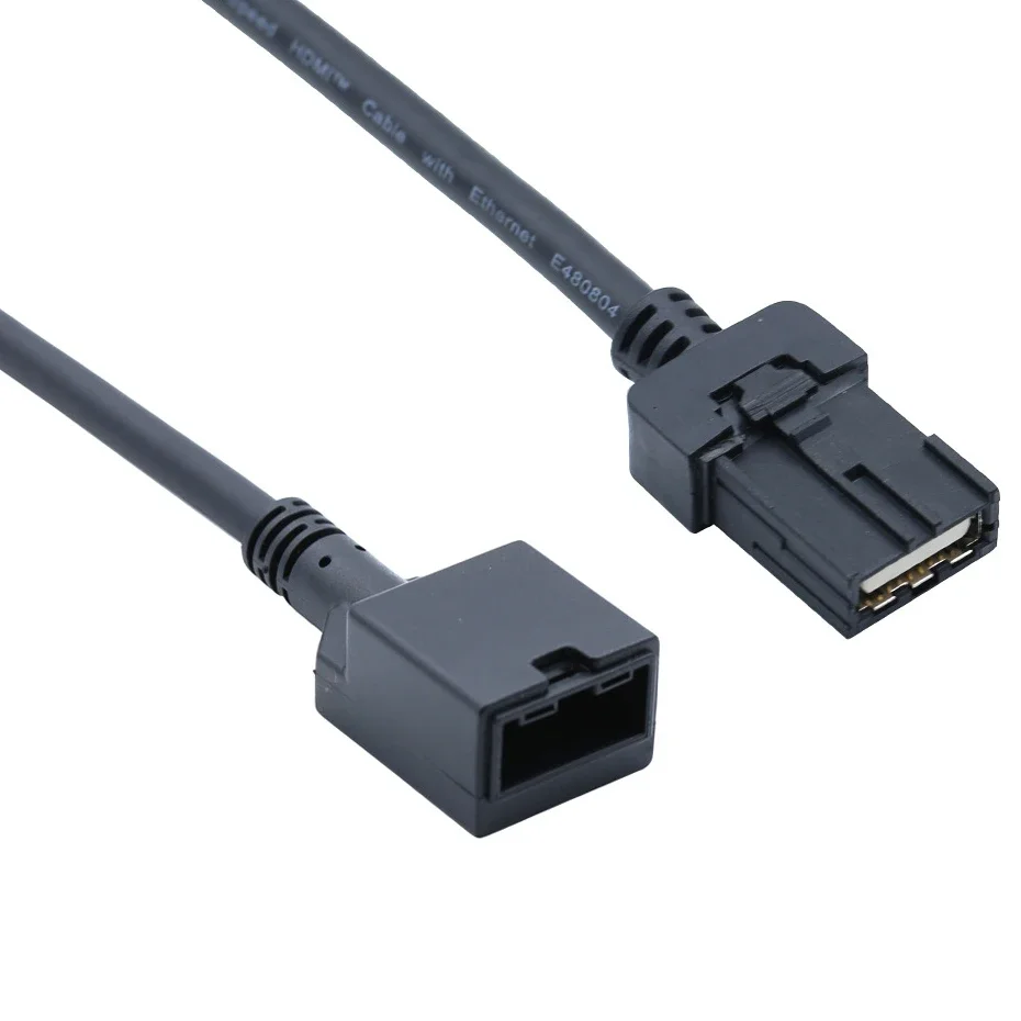 Cable HDMI moldeado negro de alta definición 1,4 V para coche 4K con 19P, conector HDMI tipo E macho a HDMI tipo E hembra - imagen 3