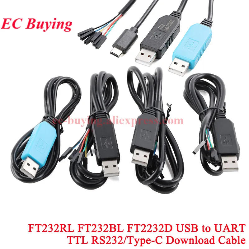 Línea de cepillo FT232, Cable de puerto serie USB a RS232, módulo adaptador eléctrico de descarga, Chipset FTDI, ordenador FT232RL FT232BL FT2232D