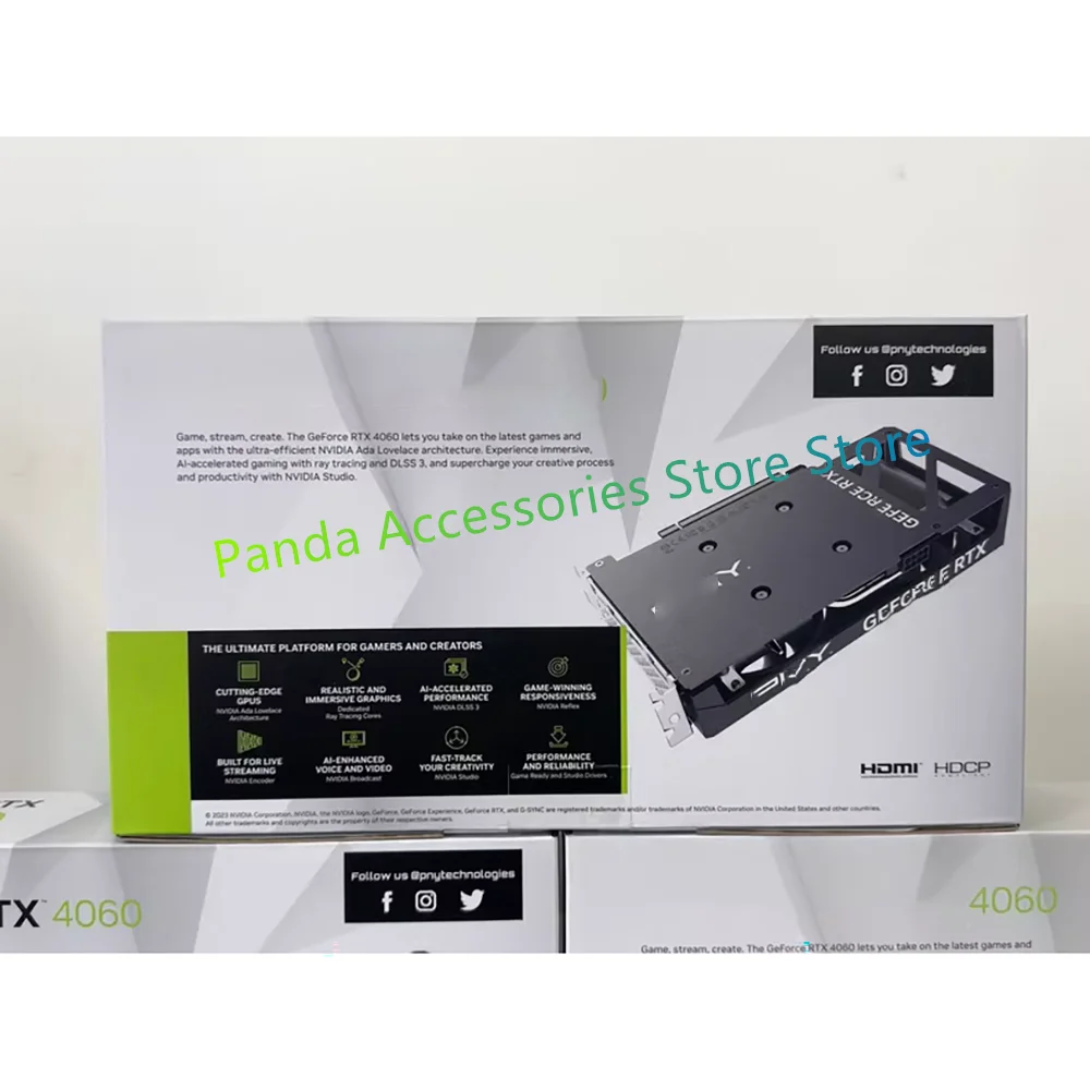 GEFORCE RTX4060 8G para PNY RTX4060 8G VERTO DUAL FAN Control tarjeta gráfica independiente de escritorio - imagen 3