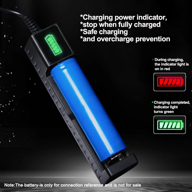 Cargador individual USB 18650 para batería de litio recargable 14650 16340 16650 18350 3,7 V cargador inteligente USB carga rápida pantalla LED - imagen 5