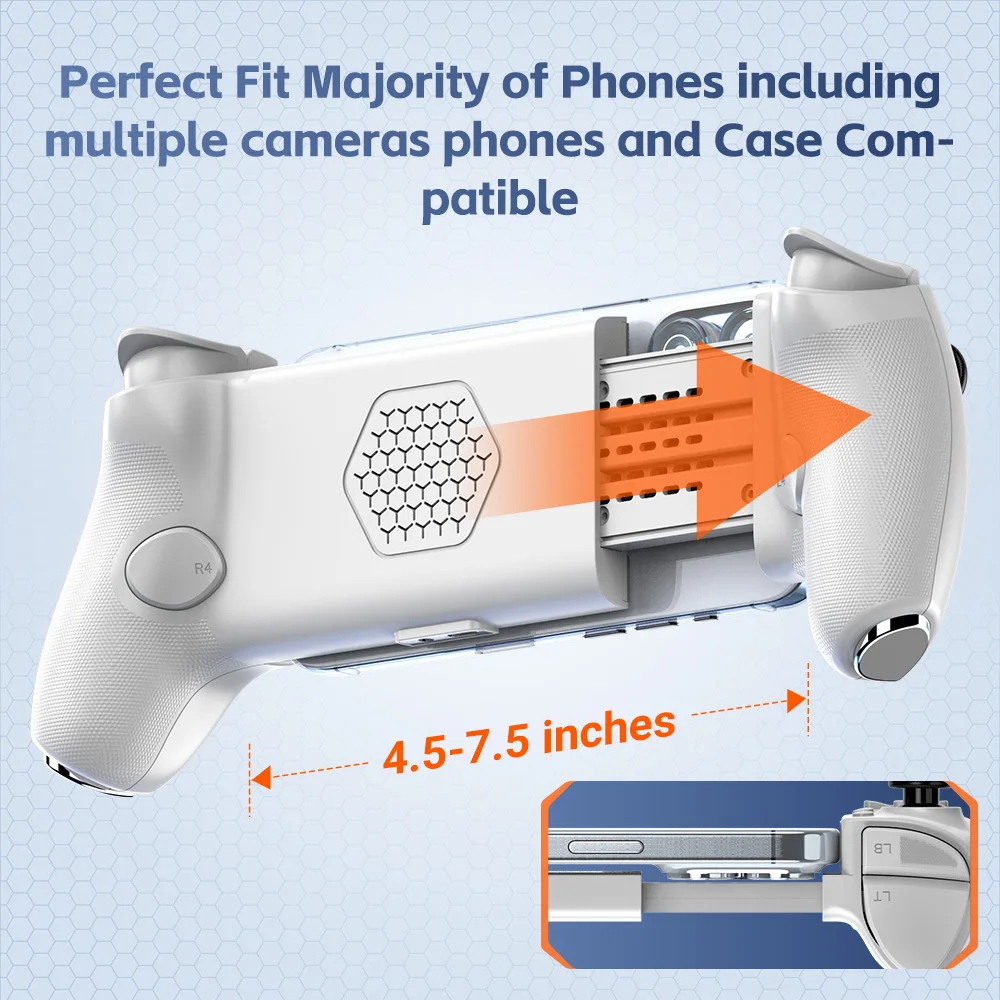 Gamwing AB01 Gamepad tipo C con cable Bluetooth modo Dual Android IOS interruptor de ordenador Universal Hall Rocker disparador Hall lineal - imagen 3