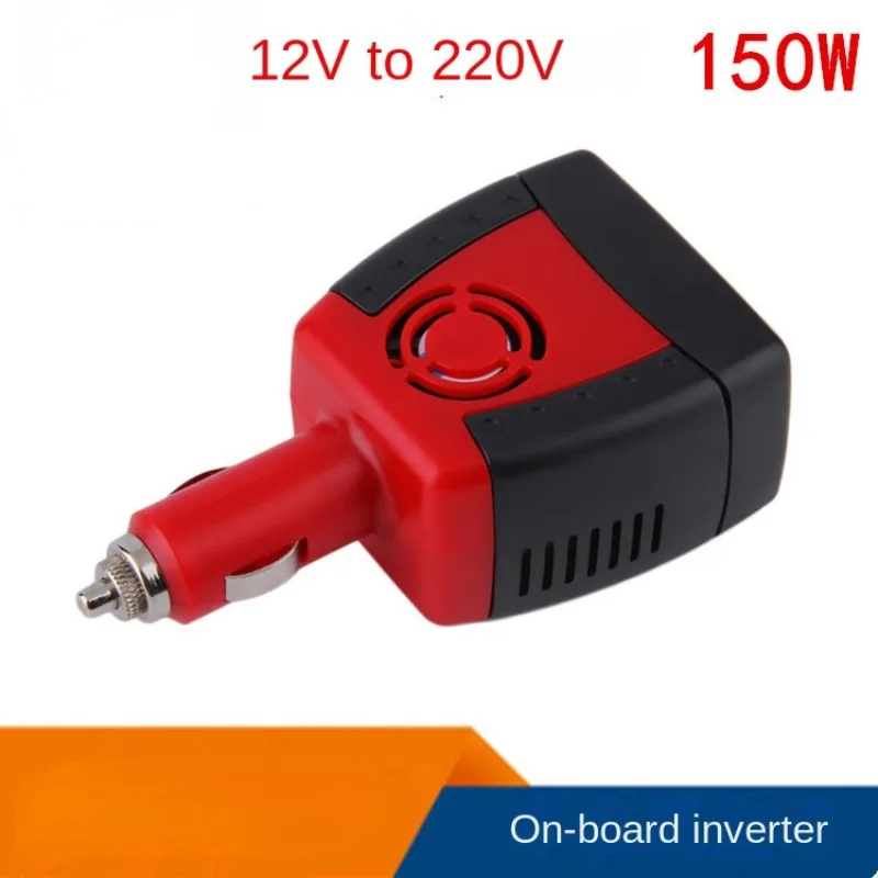 Inversor de corriente portátil para coche, convertidor de voltaje automático, adaptador multifuncional, Cargador USB, 12V a 220V